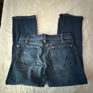 Citizens Of Humanity Deep Blue Cropped Jeans